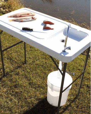 Camping Sink & Fish Cleaning Table Station