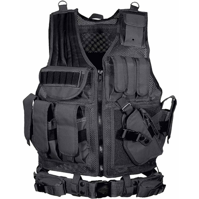 Deluxe Black Tactical Vest