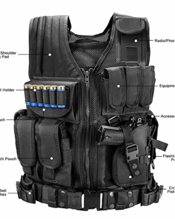 Deluxe Black Tactical Vest