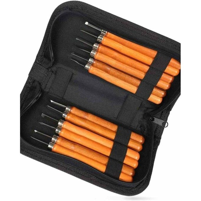 12pc Professional Wood Carving Tools