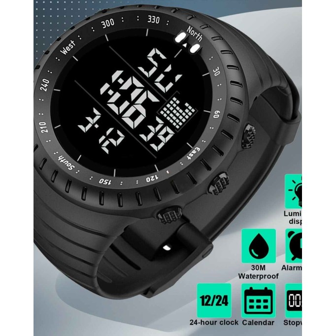 Military Tactical Style LED Digital Sports Watch