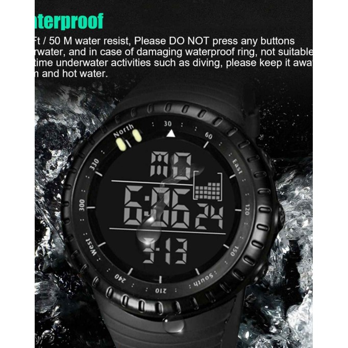 Military Tactical Style LED Digital Sports Watch