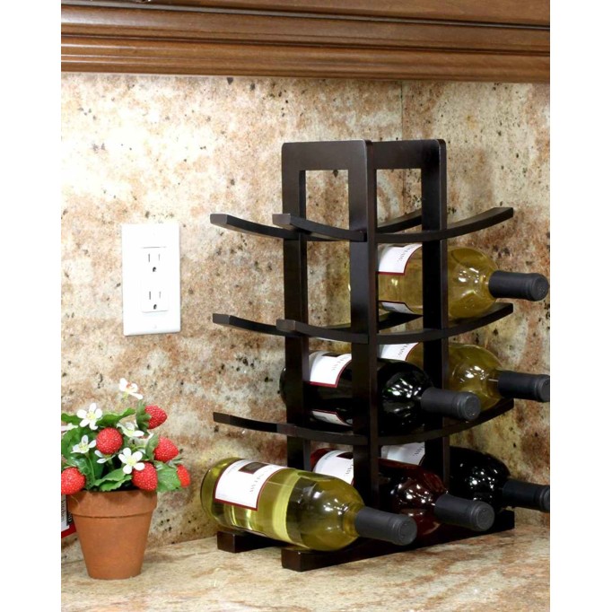 Small Wooden Countertop Wine Rack