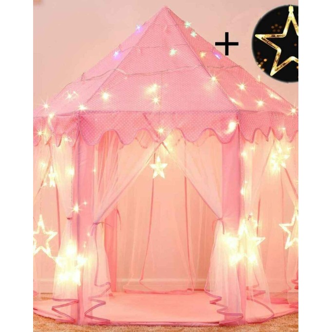 Pink Princess Play Tent w/ LED Lights