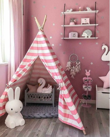 Kids Teepee Tent - Pink