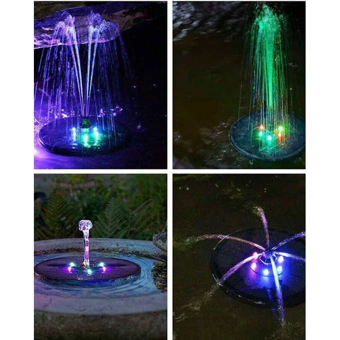 Floating LED Solar Powered Water Fountain