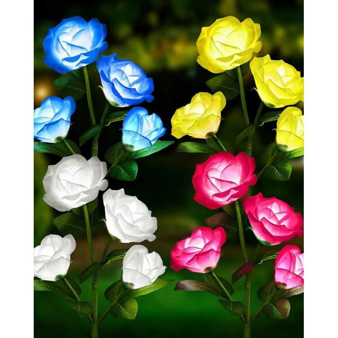 Beautiful Rose Solar Flower Garden Lights