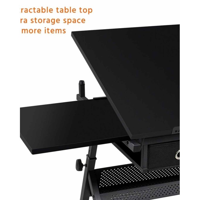 Adjustable Craft & Drawing Table With Storage
