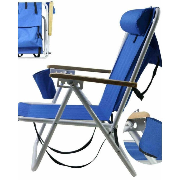Low Folding Backpack Beach Chair