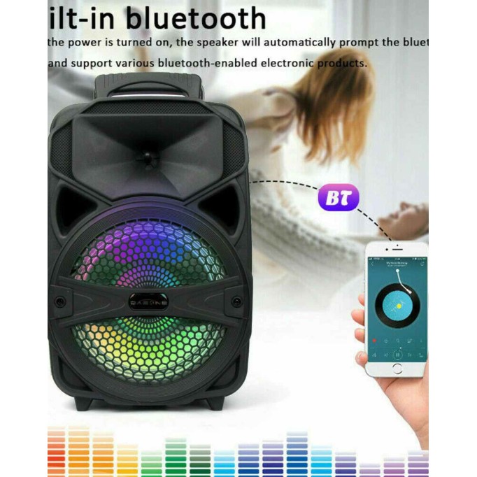 Portable Wireless Bluetooth Speaker with 8
