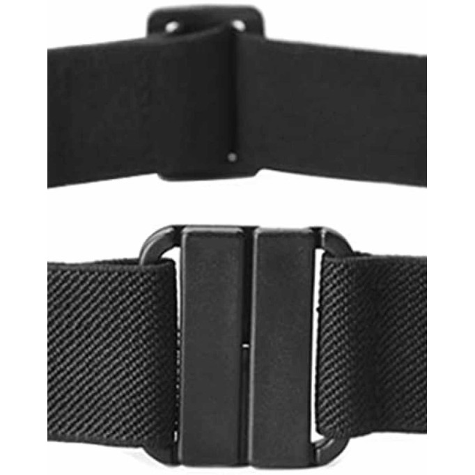 No Show Women Stretch Belt Invisible Elastic Web Strap Belt with Flat Buckle for Jeans Pants Dresses