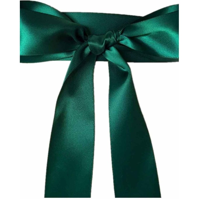 Wedding Sash Bridal Belts Simple Classic Silk Ribbon Sash for Dress (Green)