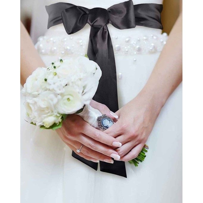 Wedding Ribbon Belt Satin Sash Belt Bridal Dress Sash Simple Classic Bridal Belts