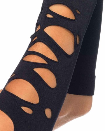 Leg Avenue Women's Distressed Glove Arm Warmers Costume Accessory, O/S, Black