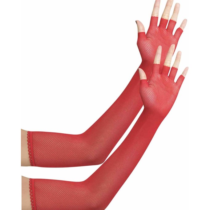 ToBeInStyle Women's Fishnet 100% Nylon Arm Length Glove Warmers