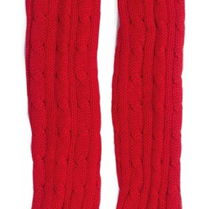 Warm Fingerless Knitted Long Gloves Knitted Fingerless Gloves Arm Warmer Mitten