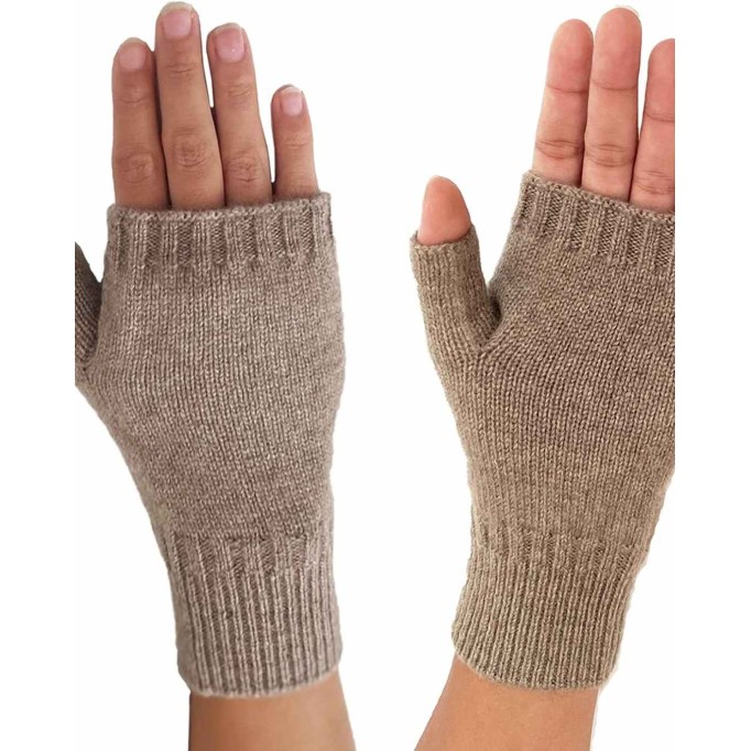 Cashmere Fingerless Gloves for Women, 100% Pure Cashmere Arm Warmers