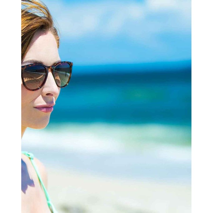 Women's Polarized Sunglasses from EYE LOVE, Designer, 100% UV Block + 5 BONUSES, Brown