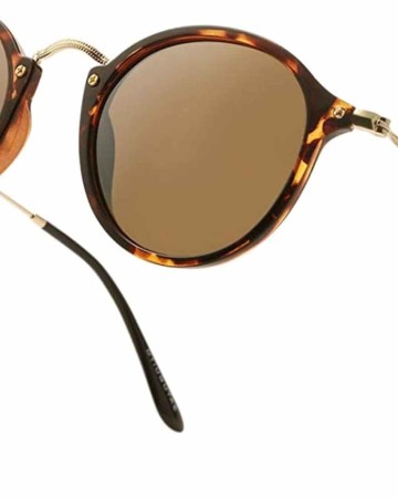 Retro Round Sunglasses for Women Men UV400 Polarized Vintage Classic Small Circle Style 49/21/145