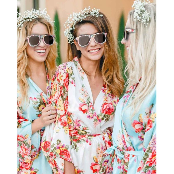 Bride Tribe Sunglasses Floral Pattern Set of 7 | Bridesmaid Proposal Box