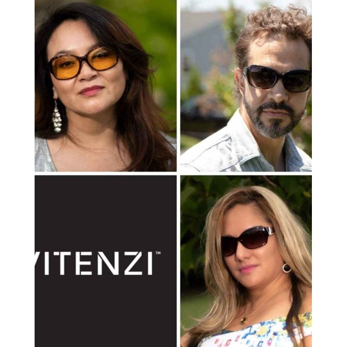 Bifocal Sunglasses for Women Butterfly Jackie O Tinted Reading Sun Glasses with Built In Readers - Vittoria by VITENZI