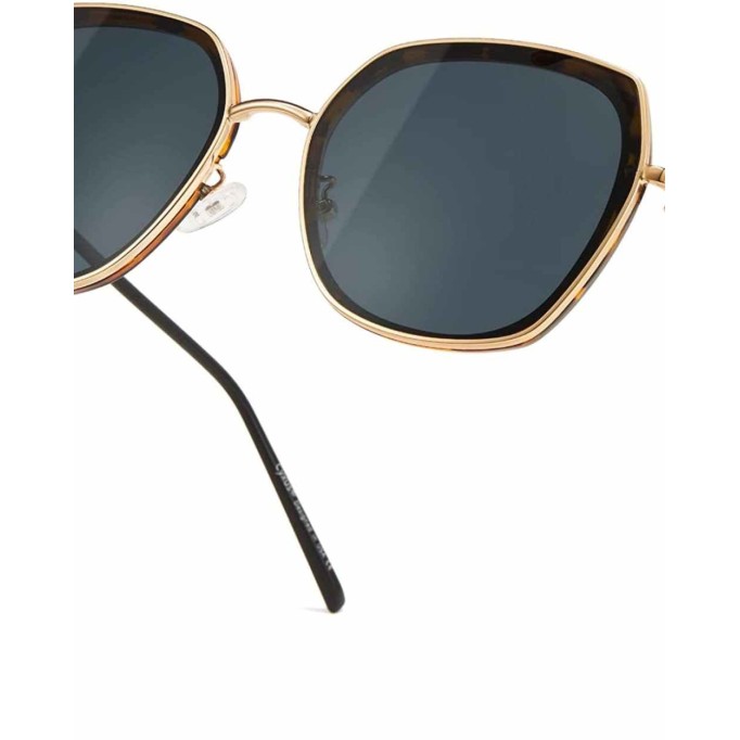 Cyxus Polarized Cateye Sunglasses for Women Men Retro Round Large Vintage UV Protection Oversized Shades