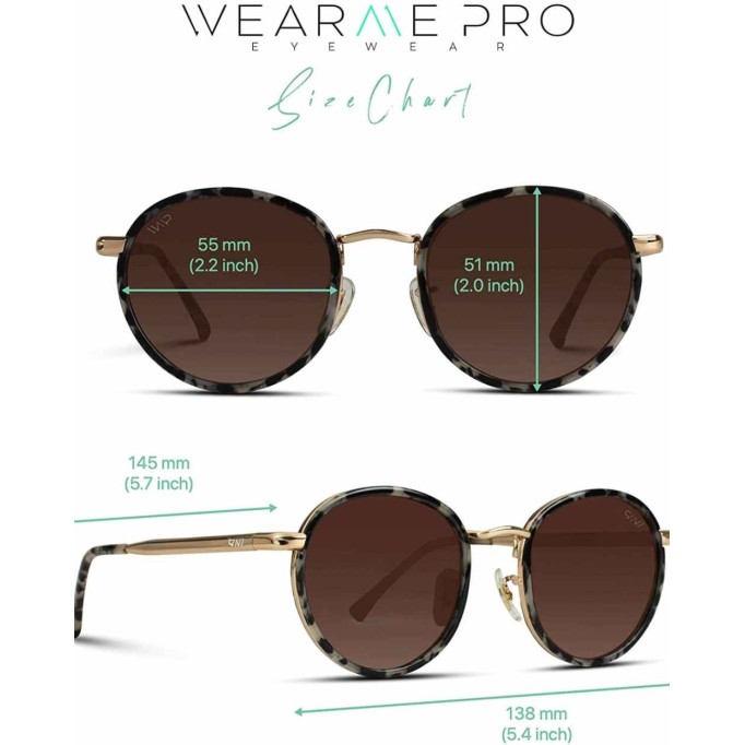 WearMe Pro - Round Metal Frame Sunglasses for Women