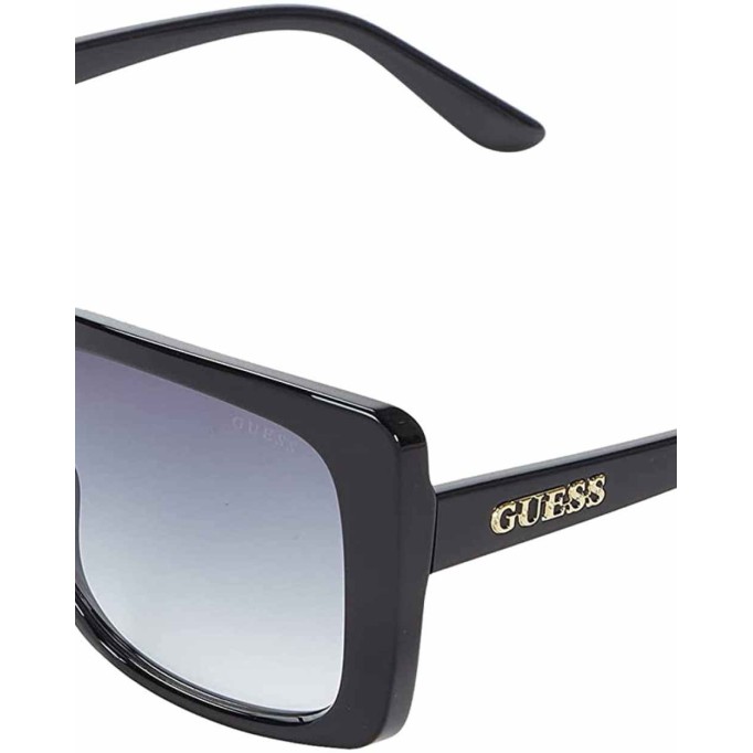 GUESS Factory Women's Rhinestone Logo Plastic Square Sunglasses