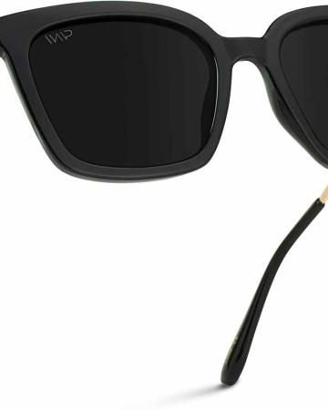 WMP Eyewear - Square Oversized Metal Frame Fashion Style Women Polarized Sunglasses