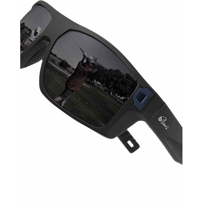 Bevi Square Polarized Sunglasses UV 400 Protection with TR90 Lightweight Frame Glasses for Women Men