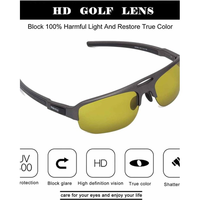 High Definition Golf Ball Finder Sport Glasses for Men Women Golf Sunglasses Golf Glasses Golf Sports Eyewear MZ861