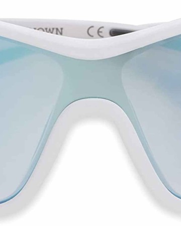 Foster Grant Sun Luv Embrace The Unknown Shield Sunglasses, Matte White, 55mm (10260197.COM)
