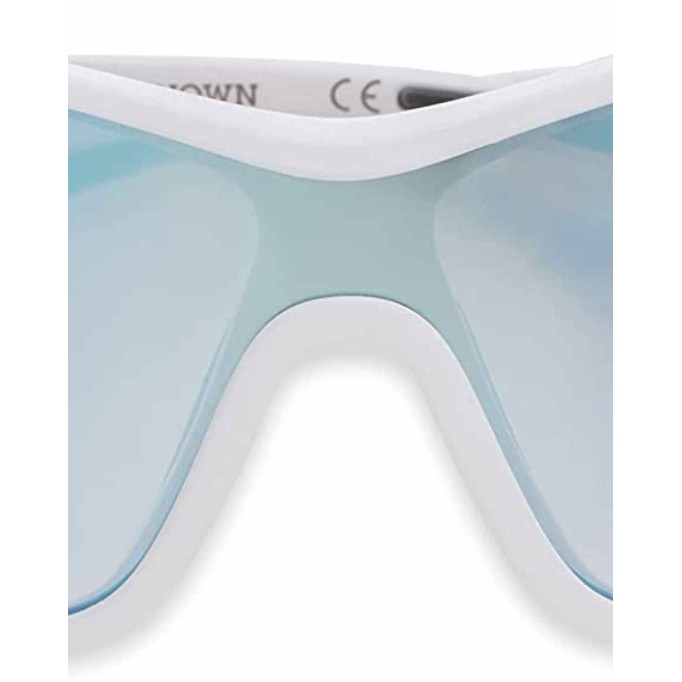Foster Grant Sun Luv Embrace The Unknown Shield Sunglasses, Matte White, 55mm (10260197.COM)
