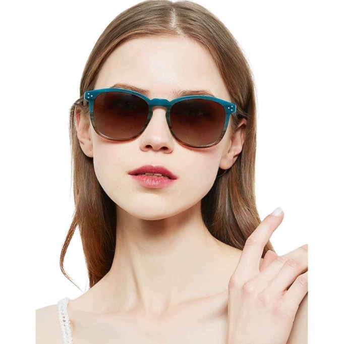 Bircenpro Polarized Trendy Sunglasses for Women: UV Protection Square Cat Eye Sunglass Retro Fashion Style