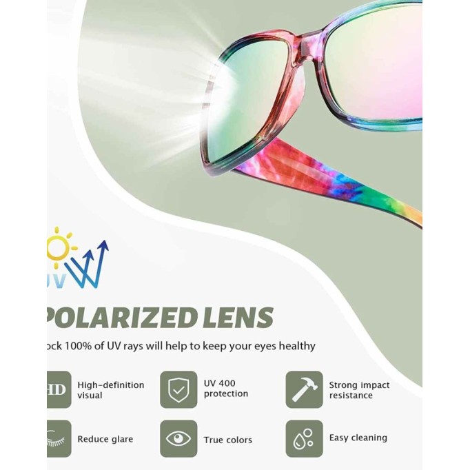 LVIOE Polarized Rhinestone Inspired Designer Sunglasses for Women Trendy Rectangle UV400 Shade LS907