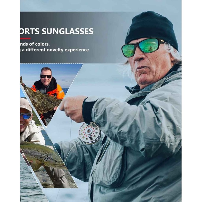 MEETSUN Polarized Sports Sunglasses for Men Women TR90 Frame Driving Cycling Fishing Sunglasses UV400 Protection
